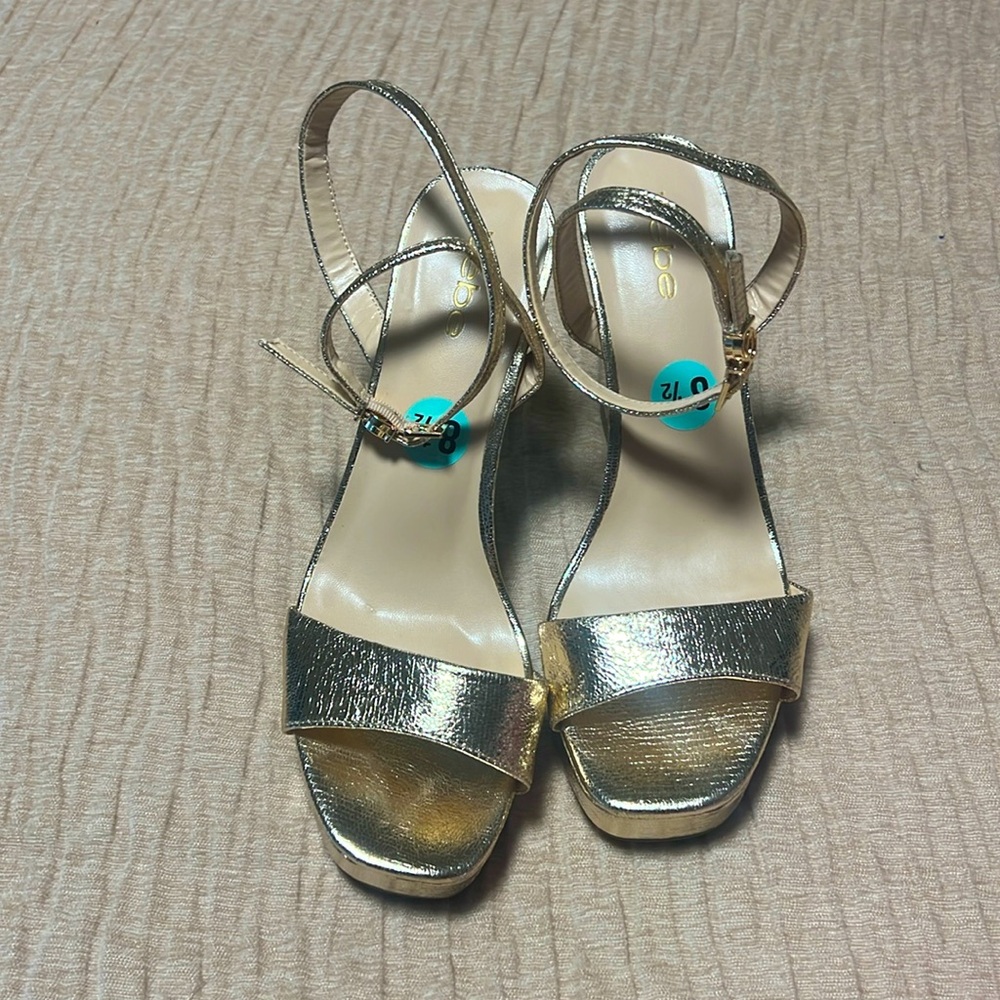 Gold Bebe Platform Shoes💛
